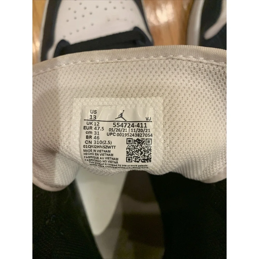 NIKE AIR JORDAN 1 MID RETRO OG‎ ARMORY NAVY SZ 14 554724-411